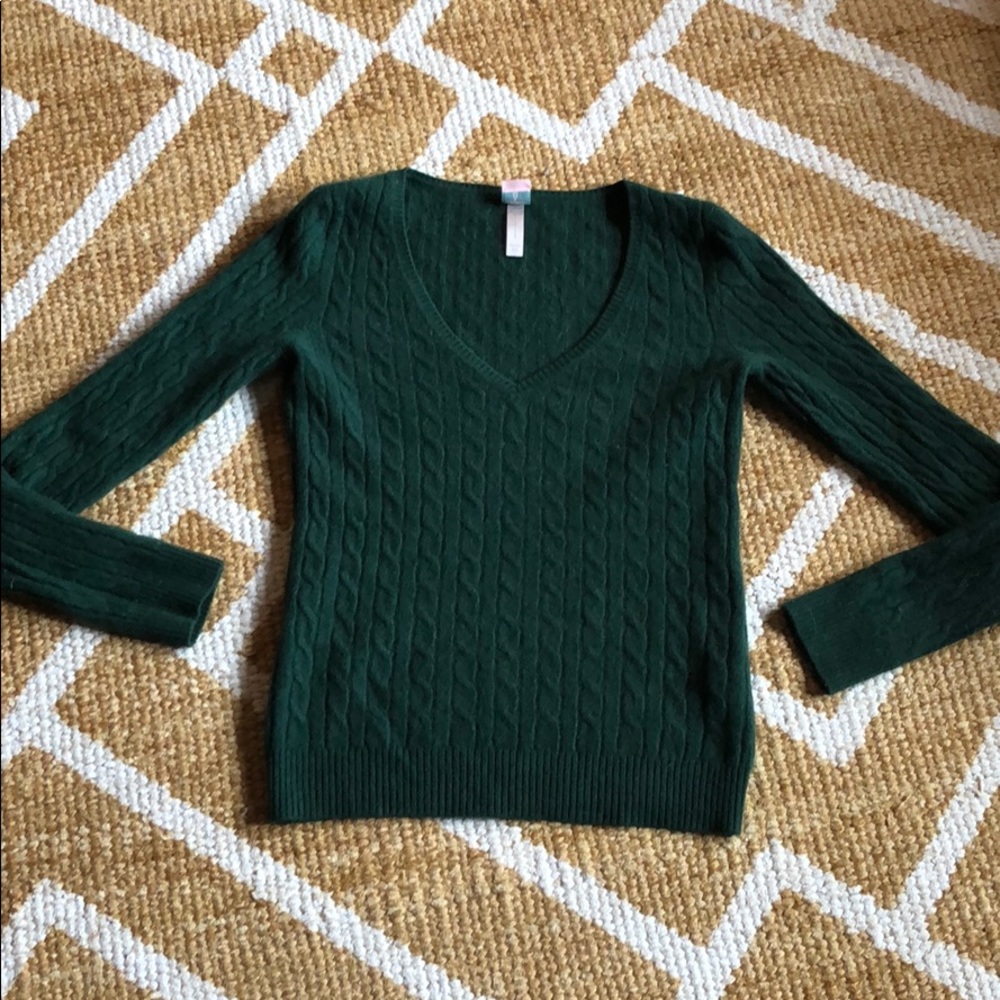 Hunter green cashmere sweater XS